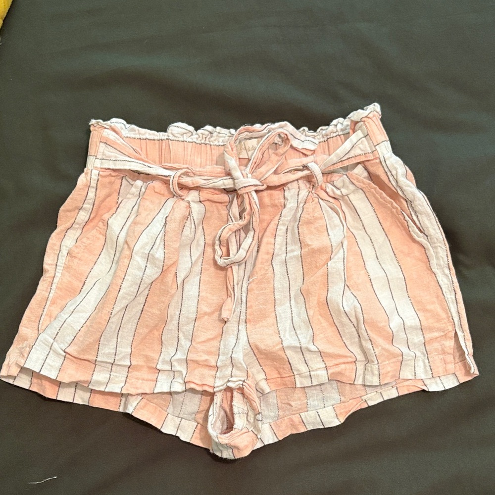 Altar’d State Pink and White Stripped Shorts Size Medium